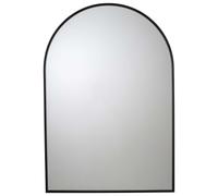 Croydex Arched Black Frame Mirror Modern Wall Hung Living Room Bathroom(73x50cm)