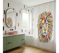 Croydex Steven Brown Lewis McZoo Shower Curtain, Multicolour, 1800x1800