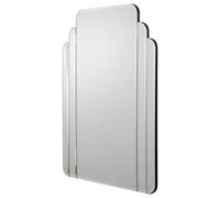 Croydex 700 x 500mm Art Deco Bevelled Bathroom Mirror Safety Backed Wall Mirror Glass, Wall Mounted with Fittings & Fixings, Ideal Bedroom Decor, Perfect for Any Room