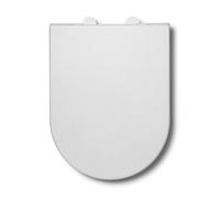 Croydex Ascona D Shaped Soft Close Toilet Seat - Soft Close and Quick Release Button for Easy Cleaning and Adjustable Hinges Fits Most D Shape Pans