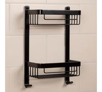 Croydex Two-Tier Shower Basket – Matte Black Large
