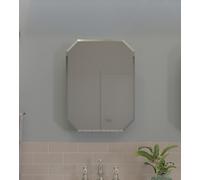 Croydex Bathroom Cabinet Bevelled Edge Single Mirror Door, 60 x 45cm - Lozenge