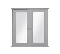 Croydex Bathroom Mirror Cabinet - Ashby Grey