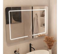 Croydex Bathroom Mirror with LED Lights, Hang n Lock Vanity 90x60cm - Chaumont