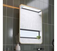 Croydex Framed Bathroom Mirror Cabinet - Brass