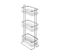 Croydex Free Standing Storage Steel Chrome Effect Storage Basket