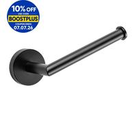 Croydex Bathroom Toilet Roll Holder Matt Black Wall Mounted Paper Tissue Storage