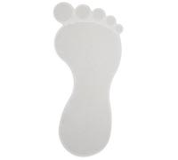 Croydex Big Foot Non Slip Bath Mat - Large Foot Shape Design made from Natural Rubber with Anti-Bacterial Treatment for Anti-Mould Properties, Easy to Clean Bath Mats for Bathroom, White, 35 x 76cm
