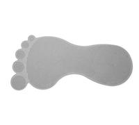 Croydex Big Foot Rubber Bath Mat - Non Slip Anti Mould Bath Mats for Inside Bath, Natural Rubber, Large Foot Shape Design, Anti-Bacterial Treated, Easy to Clean, Machine Washable, Grey, 35 x 76cm