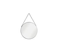 Croydex Black Metal Frame Mirror with black chain, H 580mm (When hung from chain) x W 382mm x D 20mm
