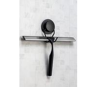 Croydex Black Shower Squeegee with Stick 'n' Lock Self-Adhesive Hook