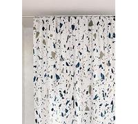 Croydex Blue Terrazzo Machine Washable Shower Curtain Blue