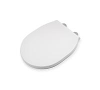 Croydex Bolsena Flexi-Fix Soft Close Toilet Seat - Quick Release Button for Easy Cleaning and Adjustable Hinges with Top and Bottom Fixings Included,