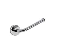 Croydex Britannia Chrome Toilet Roll Holder - Brass & Stainless Steel Bathroom Storage Solution with Flexi-Fix Accessories, Easy to Fit, Screw or Glue Installation, All Fixings Included