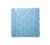 Croydex Bubbles Non-Phthalate Slip-Resistant PVC Suction Shower Mat, Blue, 53 x 53cm