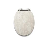 Croydex Cawdor Felxi-Fix Soft Close Toilet Seat - Quick Release Button for Easy Cleaning and Adjustable Hinges with Top and Bottom Fixings Included,