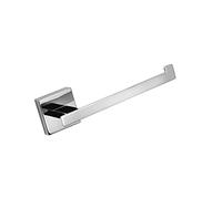 Croydex Cheadle Toilet Roll Holder with Square Modern Brackets | Wall Mounted | No Drill Required | Your Choice to Screw or Glue with Flexi-Fix Brackets | Modern Design | Fixings Included