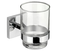 Croydex Chester Flexi-Fix™ Bathroom Tumbler & Holder - Chrome