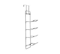 Croydex Chrome Bathroom Door Towel Rack Holder Hanger Hook On 4 Towel Qm261141