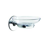 Croydex Chrome Duo Fix Glue or Screw Fix Slim Design Soap Dish