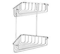 Croydex Chrome Effect Mild Steel 2 Compartments Shower Basket (W)25Cm