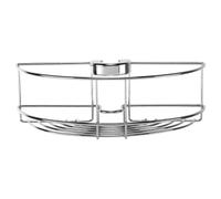 Croydex Clip On Riser Rail Shower Caddy - Easy to Fit Chrome Finish Bathroom Storage, Rust-Free Clip-on Basket with 5-Year Guarantee, Fits Standard Rails, 8.5 x 26.5 x 13.5 cm