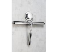 Croydex Chrome Shower Squeegee with Stick 'n' Lock Self-Adhesive Hook