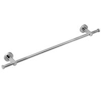 Croydex Chrome Wall Mounted Modern Towel Rail - Durable Stainless Steel Towel Holder with Flexi-Fix 'X' Plate, No Drilling Required, Part of Knightsbridge Bathroom Accessories Collection