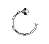 Croydex Chrome Wall Mounted Towel Ring Holder, Flexi-Fix - Knightsbridge, Chrome Plated Finish, Universal 'X' Plate, Ideal Towel Rail and Holder, Perfect Bathroom Accessories