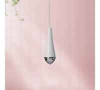 Croydex Classic White Chrome Effect Plastic & String Light Pull