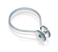 Croydex Clear Shower Curtain Button Rings, Pack of 12, Clear,33mm