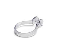Croydex Clear Shower Curtain Button Rings, Pack of 12, Clear,33mm | Suitable for Rods up to 29mm Diameter | Made from Hardwearing Plastic | Compliments any Bathroom