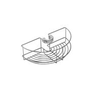 Croydex Clip On Riser Rail Shower Caddy - Easy to Fit Chrome Finish Bathroom Storage, Rust-Free Clip-on Basket with 5-Year Guarantee, Fits Standard