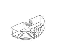 Croydex Clip On Riser Rail Shower Caddy - Easy to Fit Chrome Finish Bathroom Storage, Rust-Free Clip-on Basket with 5-Year Guarantee, Fits Standard Rails, 8.5 x 26.5 x 13.5 cm