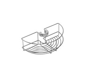 Croydex Clip On Riser Rail Shower Caddy - Easy to Fit Chrome Finish Bathroom Storage, Rust-Free Clip-on Basket with 5-Year Guarantee, Fits Standard