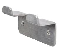 Croydex Columba Double Towel Hook - Industrial Style Bathroom Accessory, Simple Allen Key Installation, Brushed Stainless Steel Finish, Fixings Included, Perfect for Coat, Robe & Bath Towel Hooks