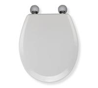 Croydex Como White Wooden Toilet Seat With Flexi-Fix™ Hinges