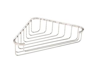 Croydex Corner Basket - Bathroom Storage Solution, Chrome Mild Steel Shower Caddy, Elegant Bathroom Accessory with Screw to Wall Fixings, Wall Plugs &