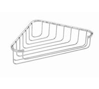 Croydex Corner Basket - Bathroom Storage Solution, Chrome Mild Steel Shower Caddy, Elegant Bathroom Accessory with Screw to Wall Fixings, Wall Plugs & Screws Included, Holds Up to 5kg