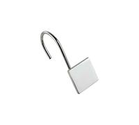 Croydex Cube Shower Curtain Hooks Rings Chrome Universal Pack of 12