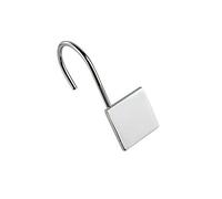 Croydex Cube Shower Curtain Rings, Pack of 12