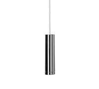 Croydex Cylindrical Chrome Bathroom Light Pull Pendant with Cord | 1m Long Nylon White String Cord | Multi-use for Toilet Ceiling Lights, Fan Switch