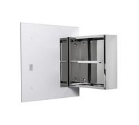 Croydex Dart 45 x 45cm Square Bathroom Mirror Cabinet | Supplied Fully Assembled | Carcass is 31 x 31 x 10cm | Mirrored Door