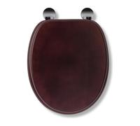 Croydex Davos Wooden Toilet Seat Mahogany