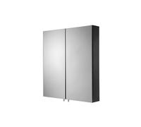 Croydex Dawley Matt Black Wall-Mounted Double Bathroom Cabinet (H) 670mm (W) 600mm (D) 12Cm