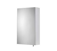 Croydex Dawley White Bathroom Mirror Cabinet, Wall Mounted Bathroom Cabinet with Mirror, Pre-Assembled & All Fixings Included, with Easy Hang 'n' Lock Installation, Soft Close Hinges, 67x40x11.9cm