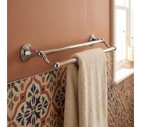 Croydex Double Towel Rail Chrome Wall Mounted Bathroom Storage Rack -Westminster