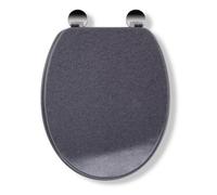 Croydex Dove Grey Wooden Toilet Seat With Flexi-Fix™ Hinges