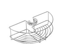 Croydex Easy Fit Chrome Effect Steel 1 Compartments Shower Basket (W)26.5Cm
