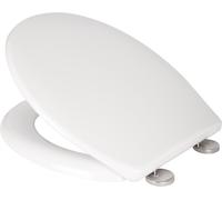 Croydex Eldon Toilet Seat Soft Close - Adjustable Hinges for Standard Toilets, Hard Wearing Thermoset Plastic with Anti-Bacterial Coating and Quick Release Button for Easy Cleaning